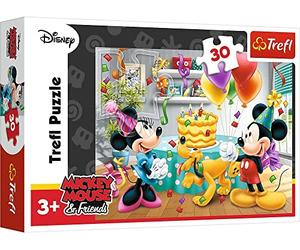 Trefl, Puzzle, Disney Topolino e Amici, 30 Pezzi, Torta di Compleanno, per Bambini dai 3 Anni