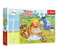 Trefl, Puzzle, Disney Winnie the Pooh, 30 Elementi, Il Bagnetto di Maialino, per Bambini da 3 anni