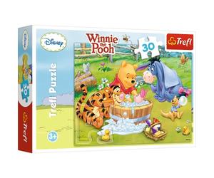 Trefl, Puzzle, Disney Winnie the Pooh, 30 Elementi, Il Bagnetto di Maialino, per Bambini da 3 anni