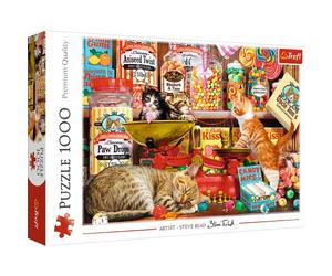 Trefl - Puzzle Dolcetti da Gatti - 1000 Elementi, dolci, dolci gattini, per gli amanti dei gatti, puzzle fai da te, intrattenimento creativo, regalo, divertimento, puzzle classici