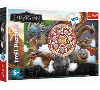 Trefl How to Train Your Dragon, Dragons in Action 100 pezzi-Puzzle colorato con draghi, per bambini dai 5 anni in su, Multicolore, 16524