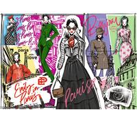 Trefl - Puzzle Emily a Parigi: Ispirazioni di moda - 1000 Pezzi