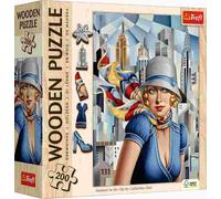 Trefl Estate in città, Catherine Abel-200 pezzi Artistico in Legno Wooden Puzzle, Dipinti Famosi, Artisti Conosciuti, Intrattenimento Creativo per Adulti e Bambini dai 9 anni, Multicolore, 20251