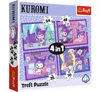 Trefl - Puzzle Giornata 4v1 con Kuromi - 1-39 Pezzi
