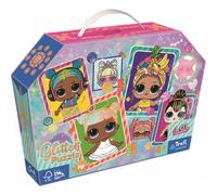 trefl Puzzle glitterato in valigetta l.o.l. Surprise: bambole colorate