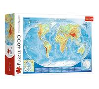 Trefl, Puzzle, Grande Mappamondo Fisico, 4000 Elementi, Qualità Premium, per Adulti e Bambini da 15 anni