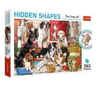 Trefl, Puzzle Hidden Shapes - Divertimento Dei Cani - 1000 + 43 Elementi, Trova Forme Nascoste Nei Puzzle, Puzzle Insoliti, Cani, Divertimento, Esterno, Intrattenimento Creativo