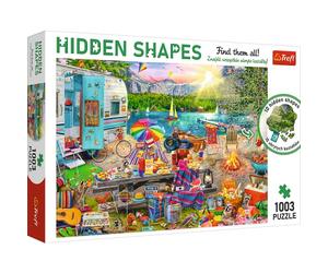 Trefl, Puzzle Hidden Shapes - Viaggio In Camper - 1000 + 3 Elementi, Trova Forme Nascoste Nel Puzzle, Puzzle Insolito, Vacanza, Camper, Van Life, Intrattenimento Creativo