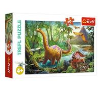 Trefl 60 Elementi, per Bambini dai 4 Anni Puzzle, Colore Il Cammino dei Dinosauri, Weg der Dinosaurier, 17319