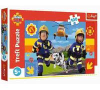 Trefl - Puzzle Il sempre utile pompiere Sam - 100 Pezzi