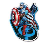 Trefl - Puzzle in Legno 3D: Marvel's Avengers, l’Impavido Capitan America - 160 Pezzi, Wood Craft, Forme Irregolari, 10 Figurine, Moderno Puzzle Premium, per Adulti e Bambini dai 9 Anni di età
