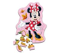 Trefl - Puzzle in legno 50 pezzi, Minnie l'allegra, Disney, 5+ | Puzzle di forme in legno, forme irregolari, 10 figurine, personaggi delle fiabe più famose, esercizio della memoria