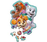 Trefl - Puzzle in legno 50 pezzi, Un allegro branco di cagnolini, 5+ | Puzzle di forme in legno, forme irregolari, 10 figurine, personaggi delle fiabe più famose, esercizio della memoria