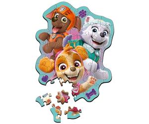 Trefl - Puzzle in legno 50 pezzi, Un allegro branco di cagnolini, 5+ | Puzzle di forme in legno, forme irregolari, 10 figurine, personaggi delle fiabe più famose, esercizio della memoria