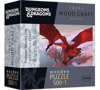TREFL Puzzle in legno a doppia faccia Dungeons & Dragons: Drago rosso antico