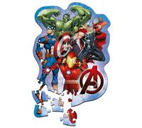 Trefl - Puzzle in Legno: Marvel Avengers, Le Avventure degli Avengers - 50 Pezzi, Puzzle ad Incastro Wooden Puzzle, Forme Irregolari, 10 Personaggi, Puzzle Moderno per Bambini dai 5 Anni