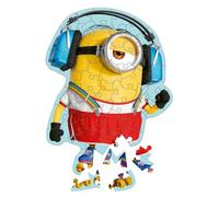 Trefl Legno: Minions, Eccentrici Minions-50 Pezzi, Incastro Wooden, Forme Irregolari, 10 Personaggi, Puzzle Moderno per Bambini dai 5 Anni, Multicolore, 50 Teile, 28x19.5 cm, 20239