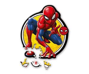 Trefl - Puzzle in Legno Originali: Marvel Spiderman, Il potere di Spider-Man - 50 Pezzi, Wood Craft Junior, Forme irregolari, 10 figure, puzzle moderno, divertente per bambini dai 5 anni