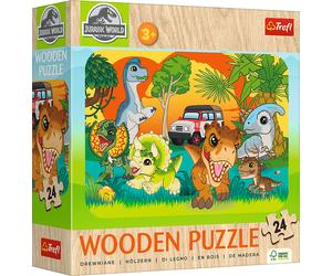 Trefl - Puzzle Incontra i dinosauri in legno - 1-39 Pezzi