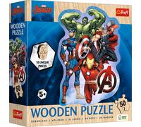 Trefl - Puzzle Le avventure di Avenger in legno - 40-99 Pezzi