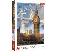 Trefl - Puzzle Londra all'alba - 1000 Elementi, Inghilterra, capitale, città, mattina, Big Ben, Tower Bridge, puzzle fai da te, intrattenimento creativo, regalo, puzzle classico