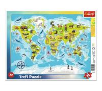 trefl Puzzle mappa del mondo con animali 25 pezzi 1 St