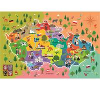 TREFL Puzzle mappa della Repubblica Ceca 44 pezzi