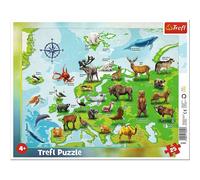 trefl Puzzle mappa dell'Europa con animali 25 pezzi 1 St