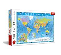 Trefl 2000 Elementi, qualità premium, per adulti e Bambini dai 12 anni Puzzle, Colore Mappa politica del mondo, Idyllisches Leben, 27099