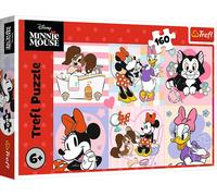 Trefl Topolino e i suoi amici, La giornata Minnie 160 pezzi-Puzzle colorato con personaggi dei cartoni animati, divertimento per bambini dai 6 anni in su, 15426