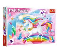 Trefl 100 Elementi, per Bambini dai 5 Anni Puzzle, Singolo, Colore Nel Mondo di Cristallo Degli Unicorni, Kristallwelt der Einhörner, 16364