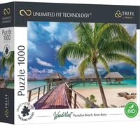 Trefl Prime - Puzzle Uft Wanderlust: Paradise Beach, Bora-Bora - 1000 Elementi, Cartone Più Spesso, Bio, Eco, Spiaggia Del Paradiso, Vacanze, Palme, Intrattenimento Creativo