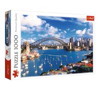 Trefl - Puzzle Port Jackson, Sydney - 1000 Elementi, città del mondo, vista, baia, barche a vela, puzzle fai da te, intrattenimento creativo, divertimento, regali, puzzle classici