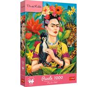 Trefl Premium Plus Quality - Puzzle Frida Kahlo, Ritratto nella giungla - 1000 pezzi, serie di puzzle dell'artista Frida Kahlo, per adulti e bambini dai 14 anni in su
