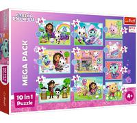 Trefl Puzzle Pro Bambini Casa dei Gatti di Gabi 10 in 1