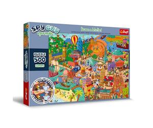 Trefl - Puzzle Spy Guy Lost Items: Europa - 500 Pezzi, Diventa un Detective e Trova 20 Differenze, Oggetti Smarriti, Intrattenimento Creativo per Adulti e Bambini dai 10 anni