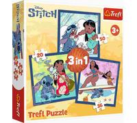 Trefl - Puzzle Tempo 3v1 con Stitch - 1-39 Pezzi