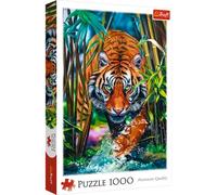 Trefl predatore 1000 Elementi, caccia, spessore delle piante, immagine con una tigre, te, intrattenimento creativo, regalo, divertimento, classici Puzzle, Colori, Raubtiger, 10528