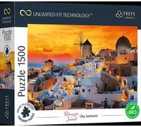 Trefl - Puzzle Tramonto, Oia Santorini UFT - 1500 Pezzi