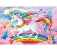 Trefl - Puzzle Unicorno con 100 pezzi di arcobaleno - 100 Pezzi