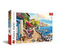 Trefl - Puzzle Viale soleggiato - 1000 Elementi, vista del viale, sole, pub, bicicletta, edifici, puzzle fai da te, intrattenimento creativo, regalo, divertimento, puzzle classici