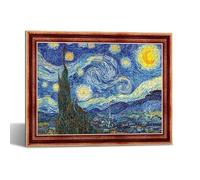 Trefl - PuzzleFrame - Notte stellata, Vincent van Gogh - Puzzle da 500 pezzi con cornice, per adulti e bambini dai 10 anni in su