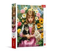 Trefl - Puzzle Bambina con gatti - 1000 Pezzi