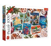 Trefl 1000 Pezzi Collage di Natale, Te, Intrattenimento Creativo, Divertimento, Inverno, Neve, Biscotti, Classici per Adulti e Bambini 12+ Puzzle, Colore Ricordi, 10730