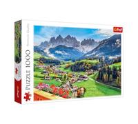 Trefl - Santa Maddalena, Dolomiti, Italia - Puzzle da 1000 pezzi - Puzzle che raffigura una splendida vista delle Dolomiti in Italia, per adulti e bambini dai 14 anni in su