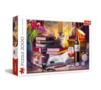 Trefl Serata Felina 2000 Pezzi Animali, Intrattenimento Creativo, Puzzle Classico per Adulti e Bambini dai 14 anni, Multicolore, 27126