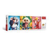 Trefl - Sfilata di Moda, Edizione Canina - Puzzle Panoramico 500 Pezzi - Divertente Puzzle per Amanti degli Animali, Ritratti di Cani, Intrattenimento Creativo, Puzzle per Adulti e Bambini dai 10 anni