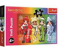 Trefl 60 Elementi colorato con personaggi delle fiabe Smiley World, Intrattenimento creativo, Divertimento per bambini dai 4 anni Puzzle, Colore, Bambole Gioiose, 17380