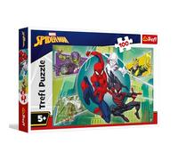 Trefl - Spiderman, maschera di Spiderman - Puzzle da 100 pezzi - Puzzle colorato con personaggi delle fiabe, per bambini dai 5 anni in su