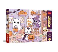 Trefl - Spooky Stories - Piccolo laboratorio magico - Puzzle da 100 pezzi - Puzzle colorato dall'atmosfera misteriosa, divertimento per bambini dai 5 anni in su